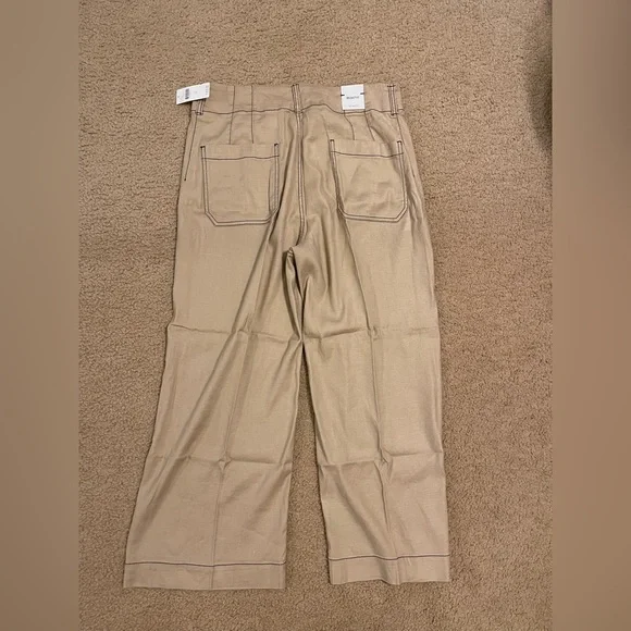 NWT Anthropologie Maeve The Colette Linen Crop Wide Leg Pants, 32 - Picture 6 of 6